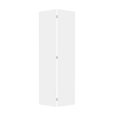 18 Panneau plat moderne 32 po X 80 po Porte pliante en vinyle blanc uni avec trousse de quincaillerie