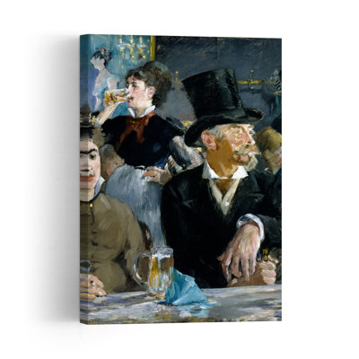 The Café-Concert, C.1879 Impressionist Abstract Contemporary Architecture Wall Art Print by Edouard Manet - 1 Piece Wrapped Canvas Wall Art