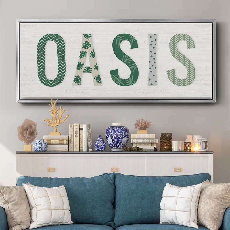 Oasis Cabana - toile encadrée, H 8 po x l 20 po