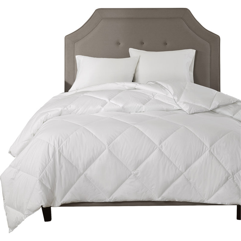 Luxurious White Cotton King Down Alternative Duvet with Diamond Quilting
