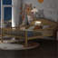 Wood Platform Bed with House-shaped Headboard and LED Design, Modern Bed Frame for Guest Room-1259634760-1259634758
