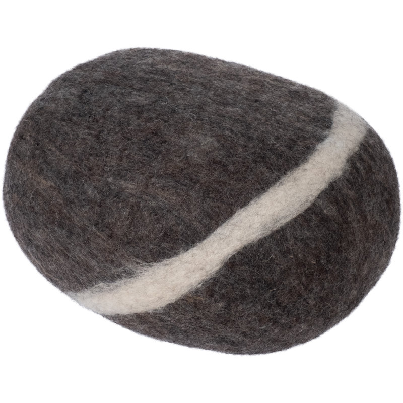 Alwin 30cm Wide Oval Pouffe Ottoman, Dark Grey