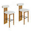 Ensemble de tabourets d'intérieur rembourrés fabriqués à partir de bois provenant de sources durables, idéal pour divers styles d'intérieur et sièges confortables-1966412821