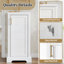 Meuble-lavabo de salle de bain avec lavabo en céramique, ensemble simple autoportant, porte à fermeture douce, tablette réglable, style français, blanc