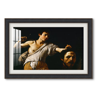 David tenant la tête de Goliath (version viennoise), vers 1607 - Caravage - Estampe encadrée sur mesure