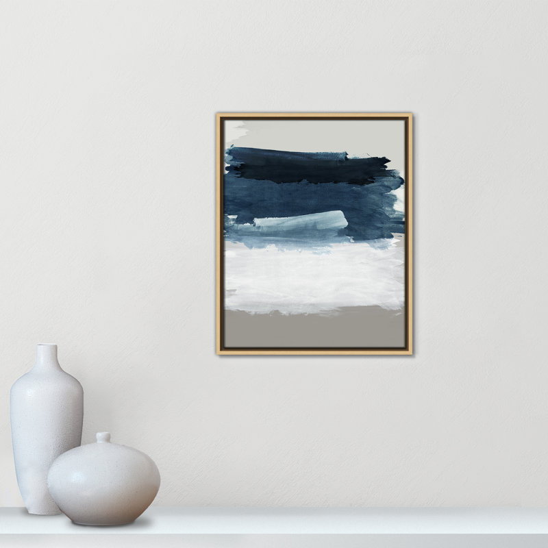Imprimé nuances de mer et de ciel par Emma Peal, H 21,5 po x l 17,5 po, Flotteur naturel