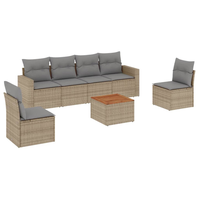  Ensemble de canapé de jardin beige