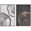 «Tree Ring», souche de bois gris, œuvre d'art neutre, photos de cabane de ferme rustique, ensemble de 2 impressions sur toile encadrées, 16 x 24 x 2, 24 x 36 x 2-119463609-92285403-92285405
