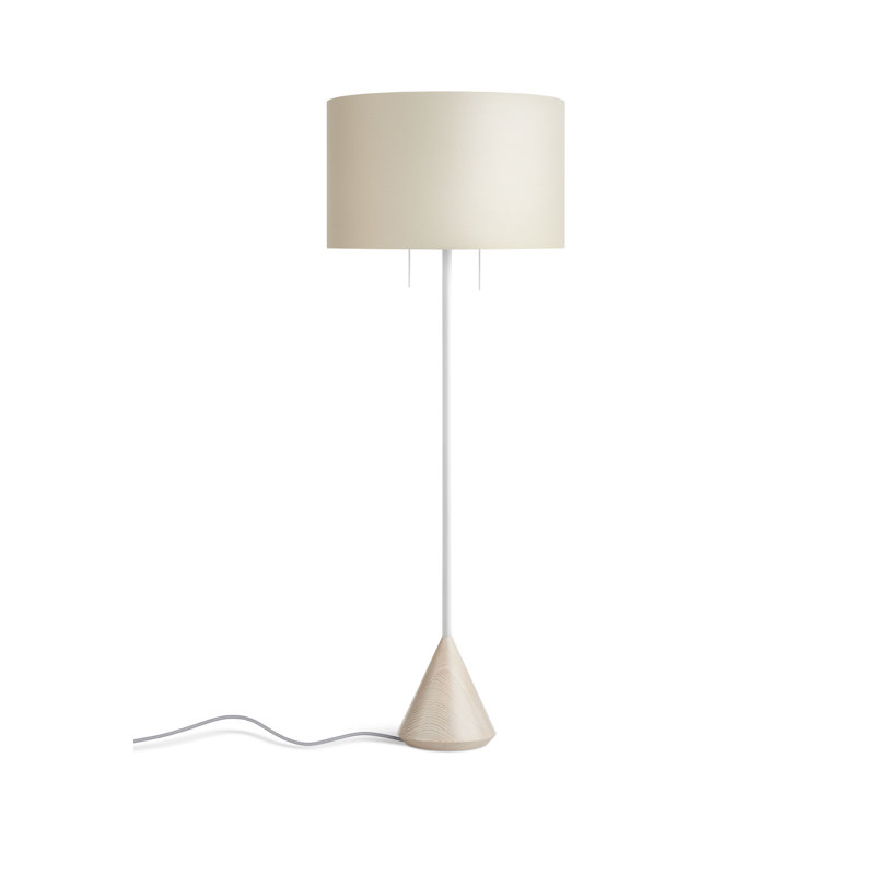 Flask Floor Lamp, Whitewashed Ash