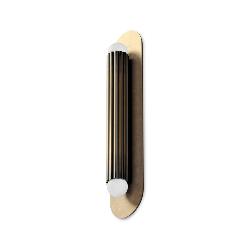 Vesta 2 - Light Flush Mounted Sconce, Heritage Bronze Brass