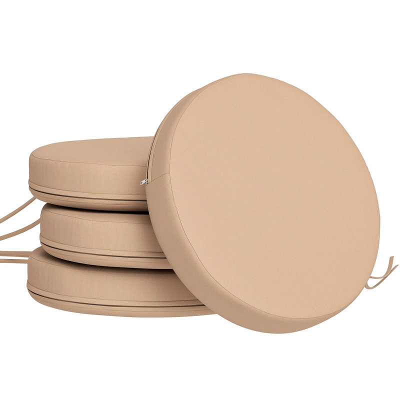 Round Outdoor Chair Seat Cushions Set Of 4,universal Fit Round Dining Chair Pad Easy Clean Wear Resistant Cushion For Garden Home Kitchen Daily Use