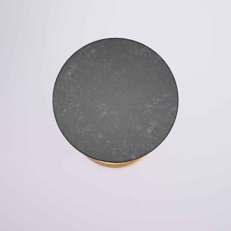 Lorelai Marble Top End Table, Silver, Black