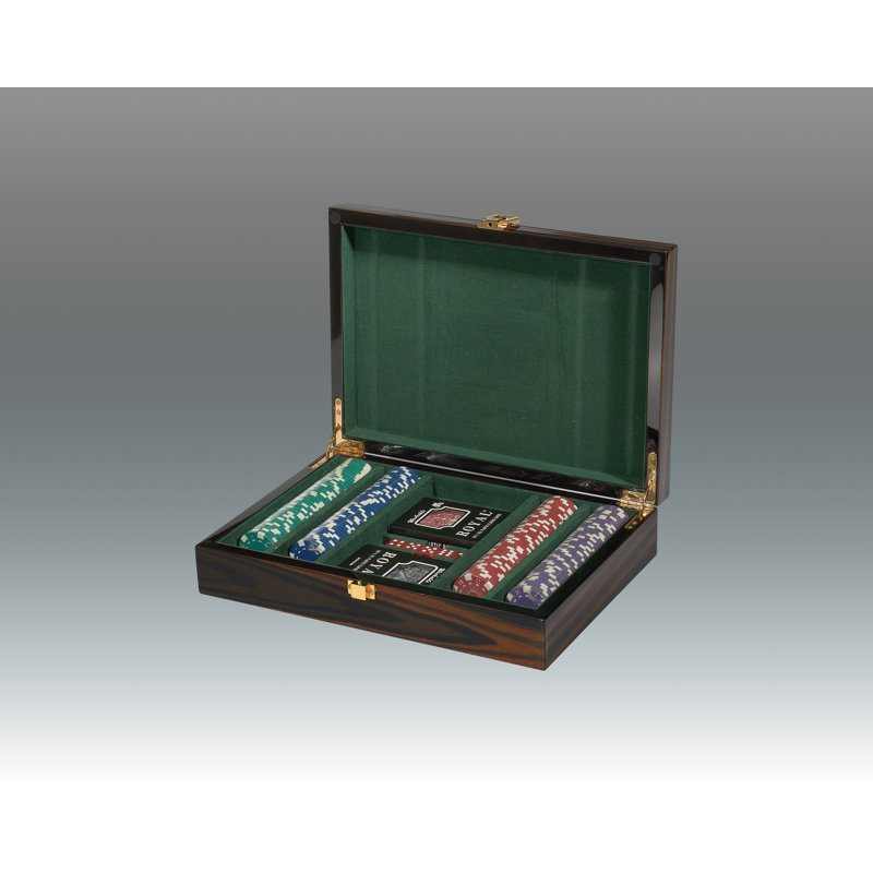 Ebony Stripe Card Game & Chip Case