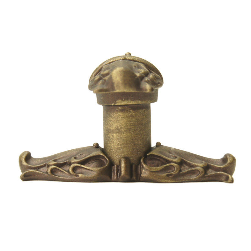 Carpe Diem 836839-22 Acanthus Oil Rub Bronze leave large knob w/ rope small back plate Romanesque style   in Oil Rub Bronze
