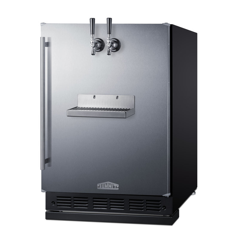 Stainless Steel Dual Tap Commercial Built-In Beer Kegerator