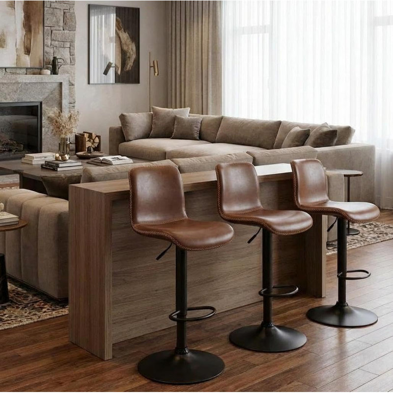 Upholstered Accent Chair, Coffee 2pcs