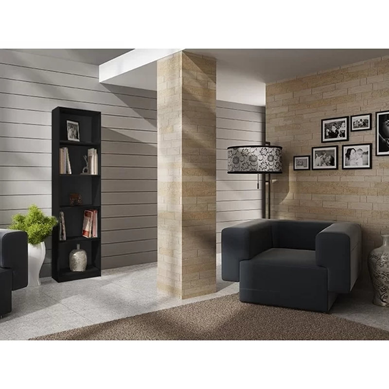 Paridhi 182cm H Solid Wood Bookcase, (5 Shelves) 71.65"H x 15.75"W x 11.81"D
