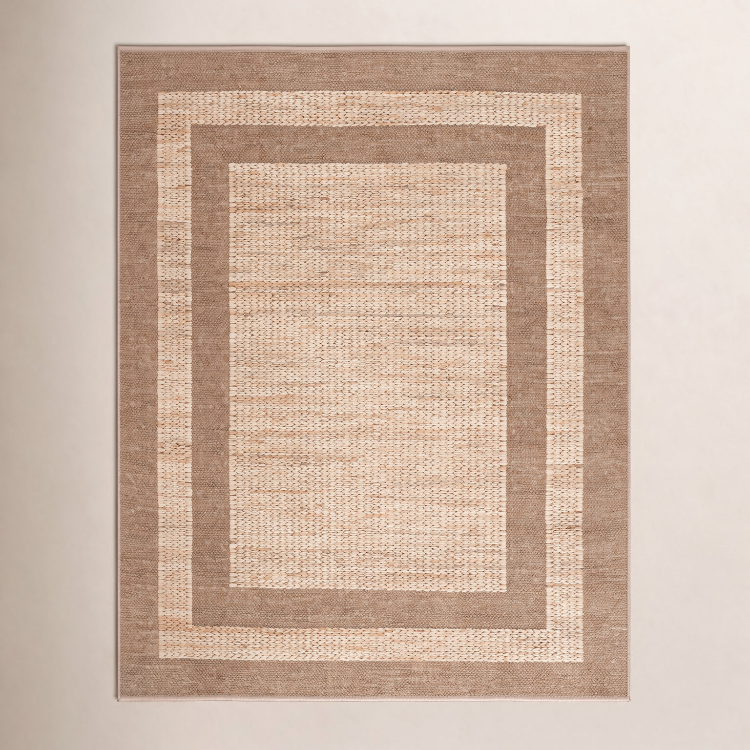 Brown Hand-Woven Jute Rug, Rectangle 8' x 10'
