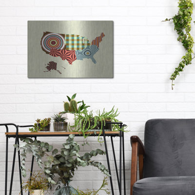 «USA Map» par Lanre Adefioye, mur en métal