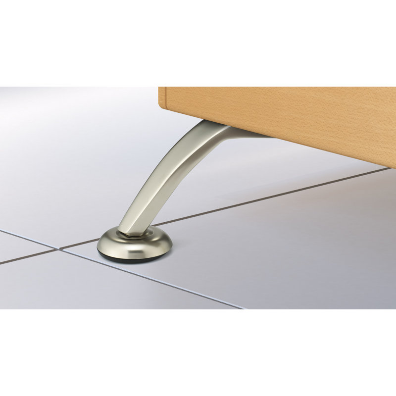 Pied de table contemporain, Nickel brossé