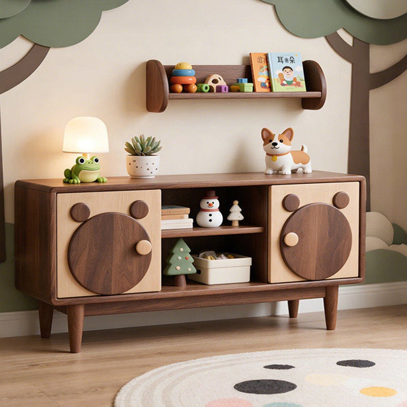 Buffet rétro de style français, H 21,6 po x l 55,1 po x P 14,9 po