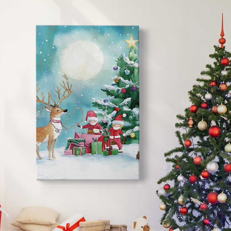 Art des Fêtes de Noël - Toile tendue avec châssis DCCLV, H 18 po x l 12 po