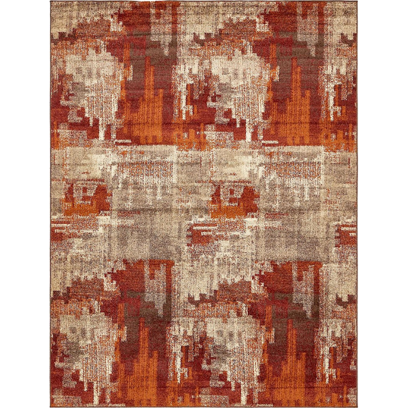 Abstract Indoor Rug, Rectangle 9' x 12'