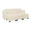 Canapé modulaire en cuir 3 places Shealene-675329914
