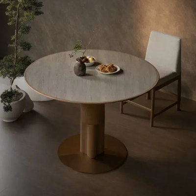 Light luxury round dining table