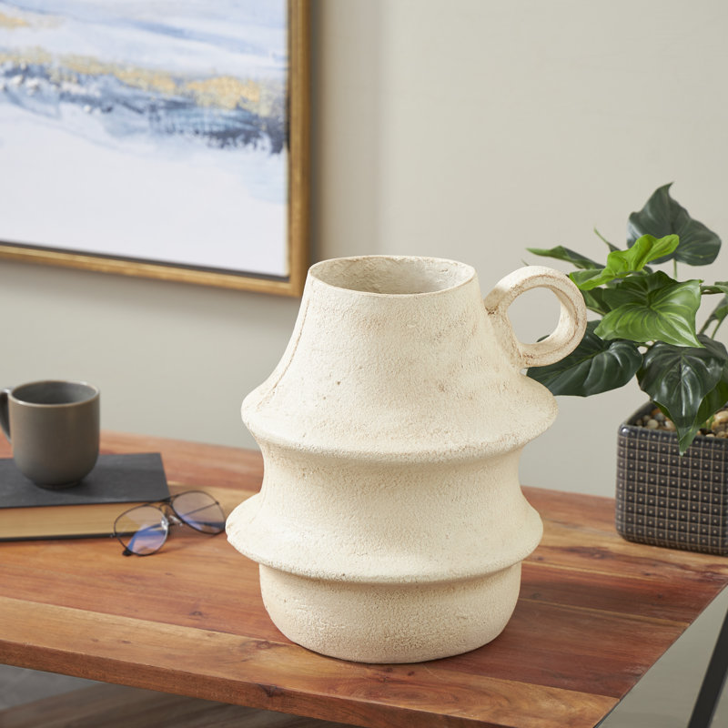 Paper Mache Table Vase, 14.35" H x 12.05" W x 11.5" D