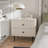 18" Modern 2 Drawer Nightstand, Bedside Table
