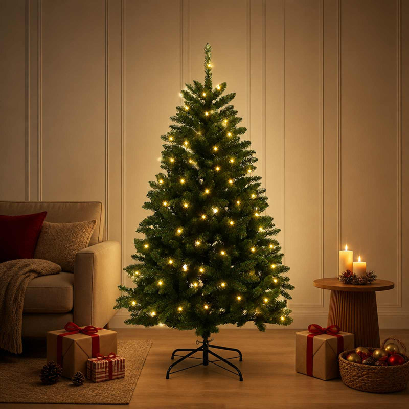 Christmas Tree, Ø 117 x 180 cm, with 300 LEDs, Medium Green