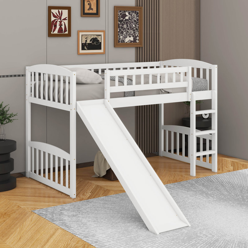 Lit mezzanine simple avec glissade