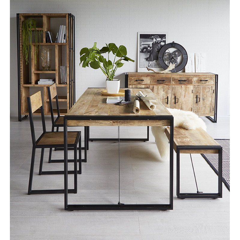 Paige Solid Wood Top Dining Table, H78 x L155 x W90cm
