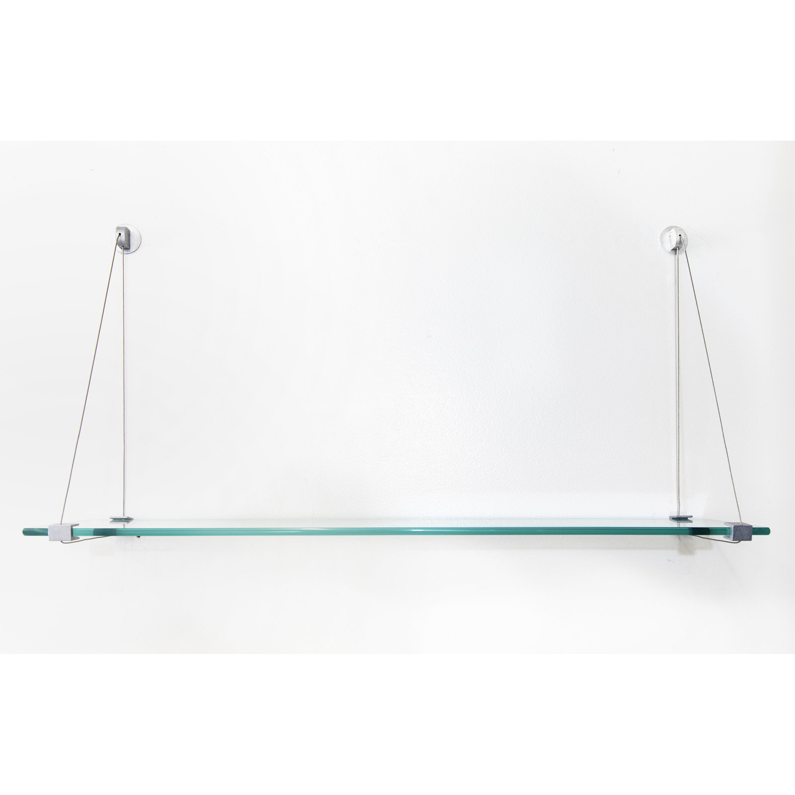 Earlham Tempered Glass Bracket Shelf, 18" H x 36" W x 6.5" D, Chrome