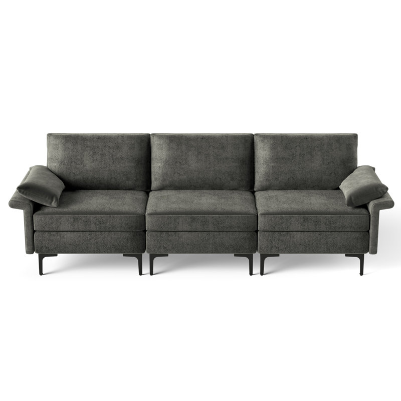 Latoyah 100.5'' Upholstered Sofa, Gray Fabric