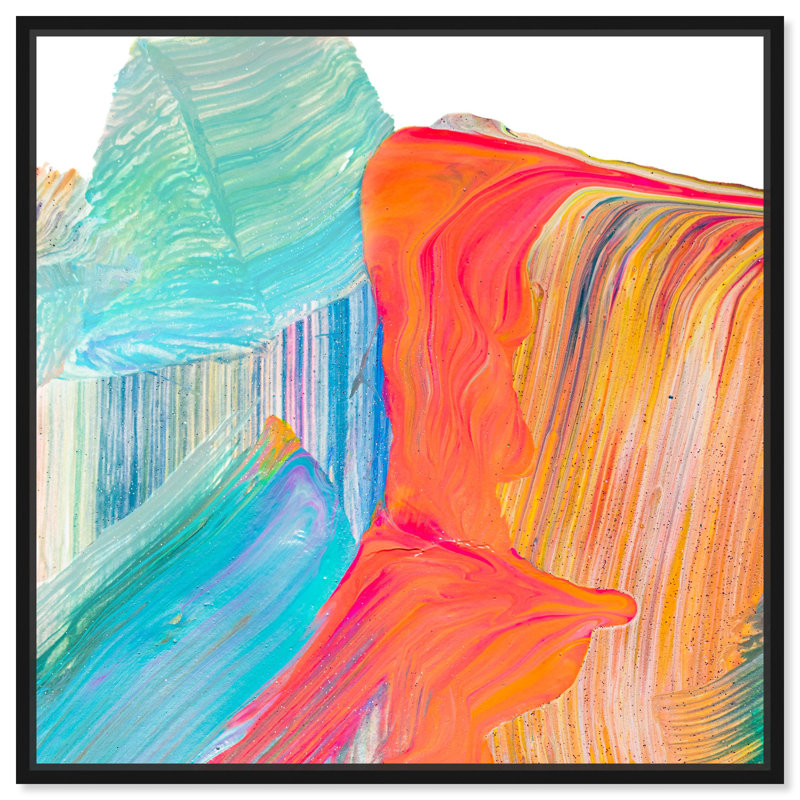Holi - Impression sur toile, H 24 po x l 24 po x 1,5 po, Cadre flottant noir