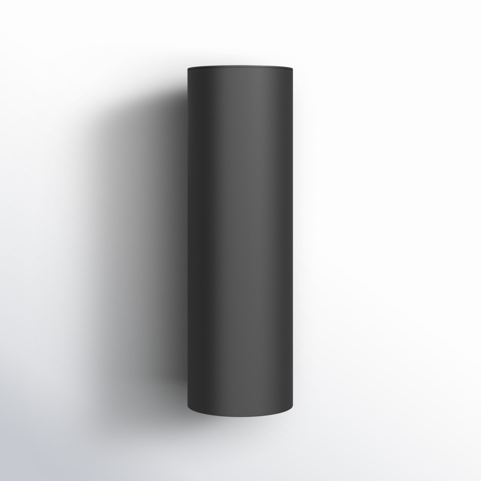 Dylan 2 Light Cylinder Outdoor Wall Light, 14.25" H x 5.12" W x 5.12" D, Black, No