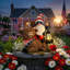  4 juillet, décorations patriotiques de gnomes pour le jardin, lanterne de gnome en résine Highland