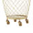 2 Piece Gold Metal Deep Set Wire Basket Storage Cart with Wheels and Handle Set