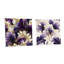 Motif damassé mauve et blanc Art déco - Ensemble abstrait d'art mural en acrylique sur verre-103922502