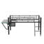Lit mi-mezzanine avec bureau intégré, éclairage à DEL et support de matelas-1419104677