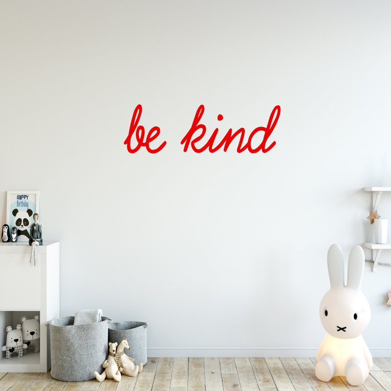 Adhésif décoratif «Be Kind Positive Saying», Rouge, H 7 po x l 22 po x P 0,01 po