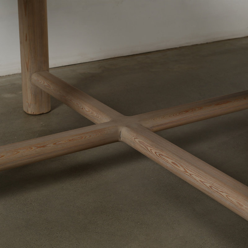Mayling Round Pine Wood Dining Table