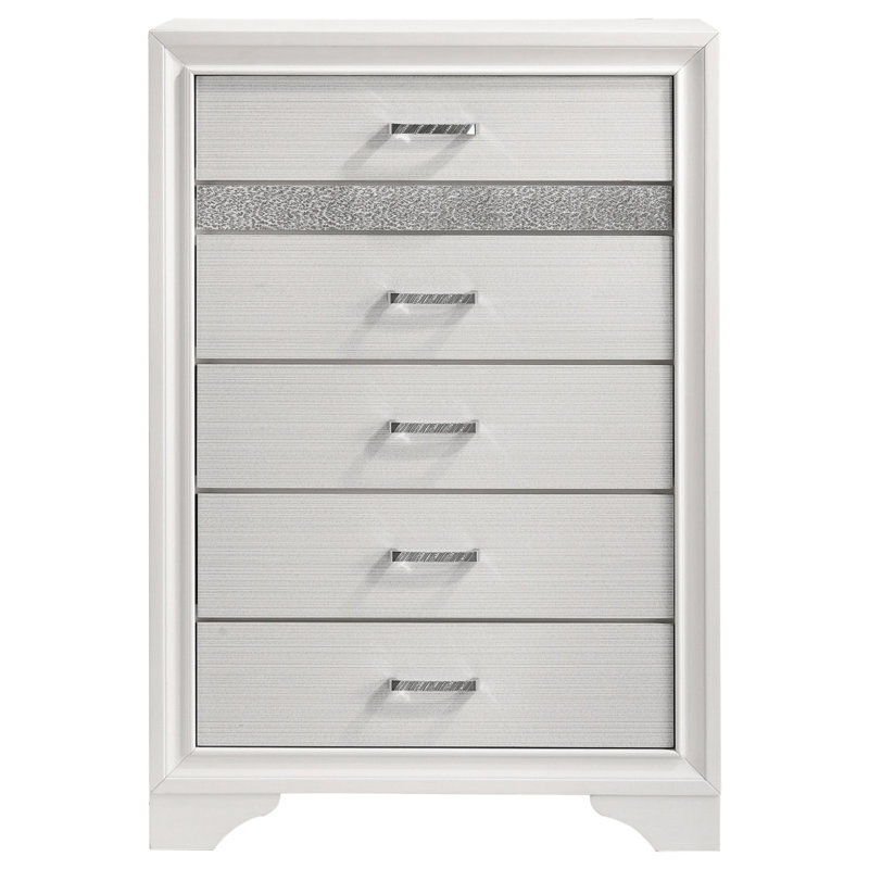 Commode de chambre à 6 tiroirs Annie, Blanc