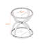 Table d'appoint moderne en verre 19,69 po avec 2 niveaux