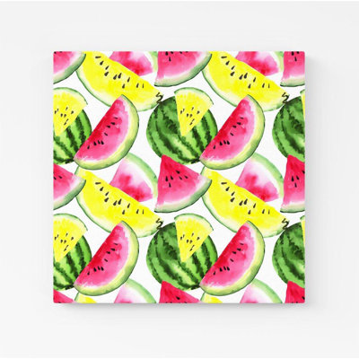 COLOURFUL MELON PATTERN - Wrapped Canvas Print