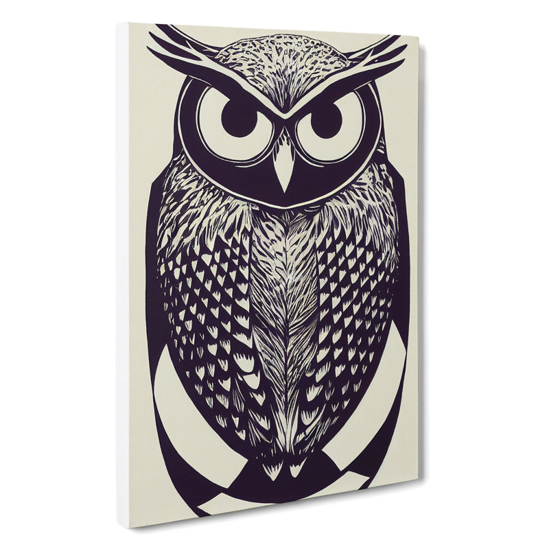 Fabulous Owl Abstract - Wrapped Canvas, 60cm H x 40cm W