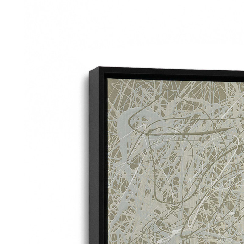«Abstract Sandstorm», reproduction sur toile dans un cadre, H 12,75 po x l 18,75 po, Noir satiné