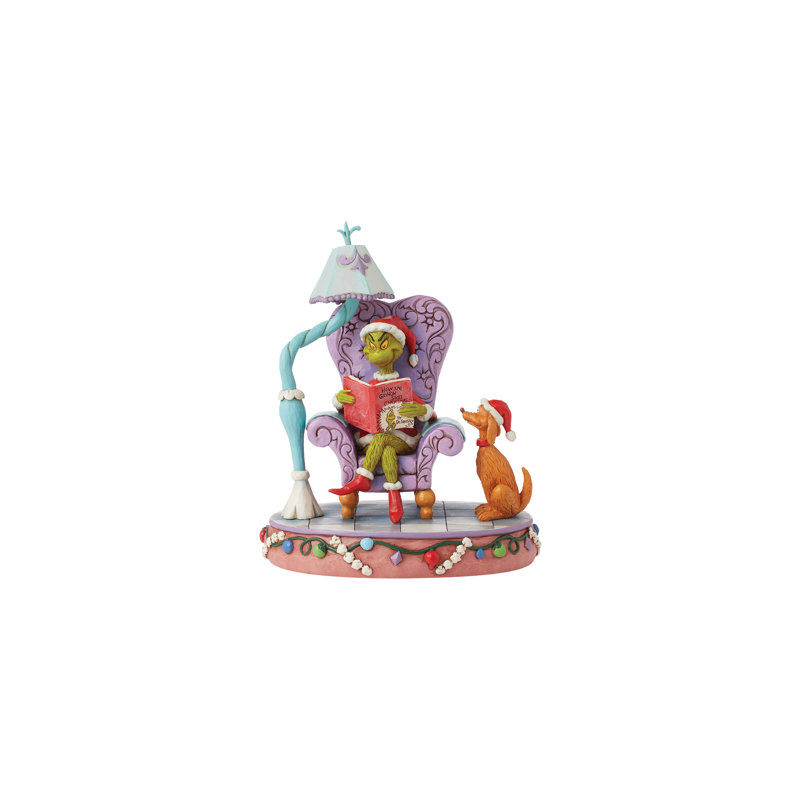 Dr Seuss le Grinch Jim Shore Grinch Grinch dans une chaise avec figurine 8 po